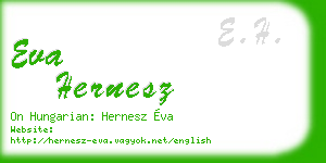 eva hernesz business card